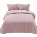 Semi-Smooth Nude Sherpa Quilt - Riso