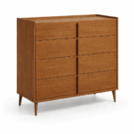 Line 4 Drawer Bedside Table - Cherry
